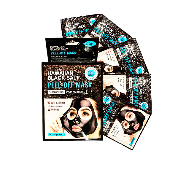 Caja de mascarillas faciales con extracto de sal negra - CQK